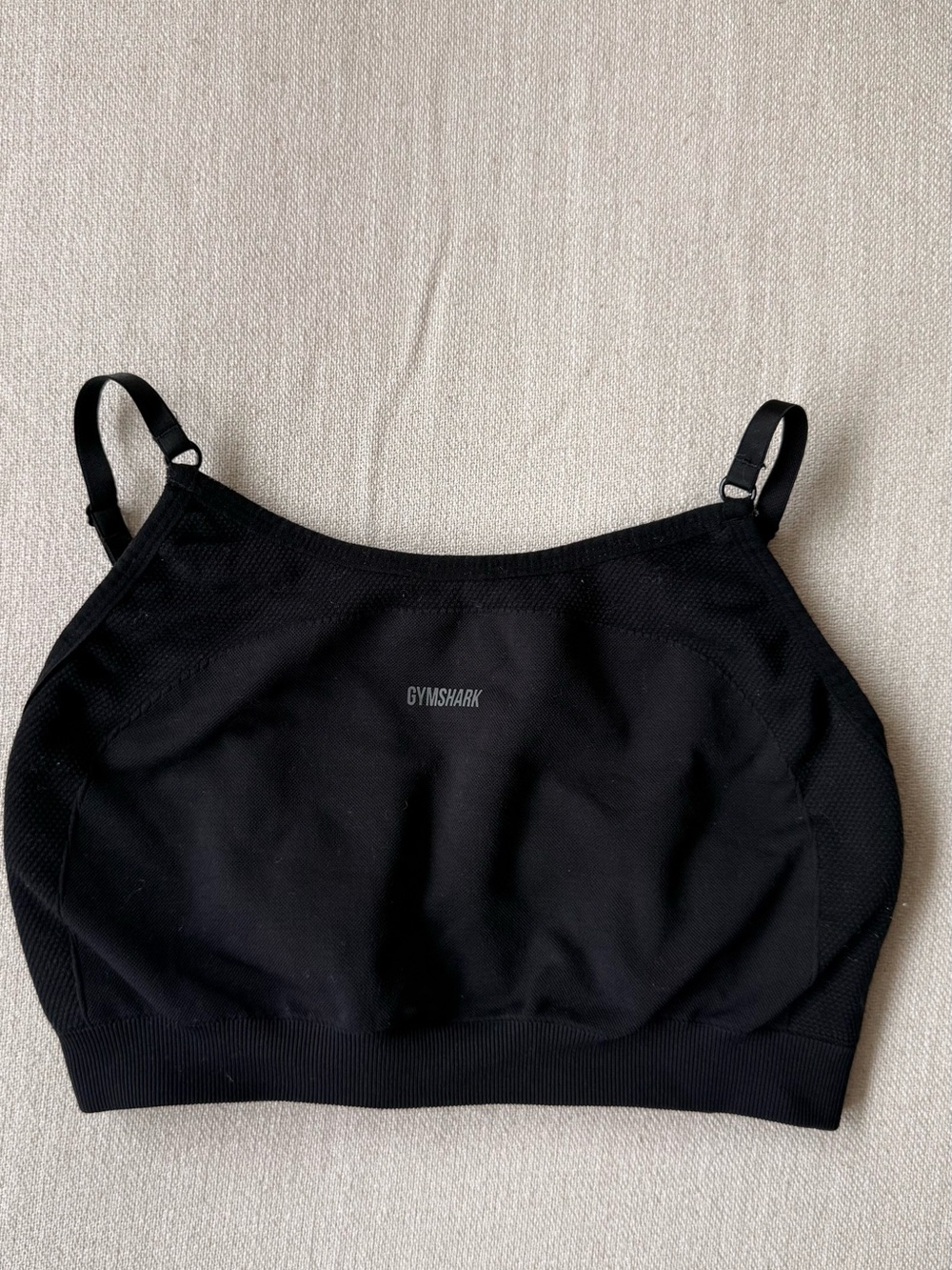 Gymshark Black Seamless Sports Bra - Comfortable Support